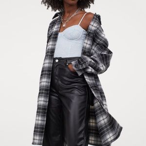 H&M Plaid Shirt Jacket Shaket Coat